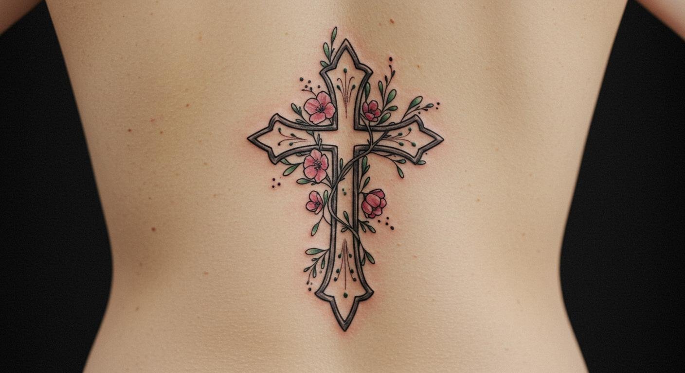 21 Stunning Cross Spine Tattoos for Women That Speak Volumes