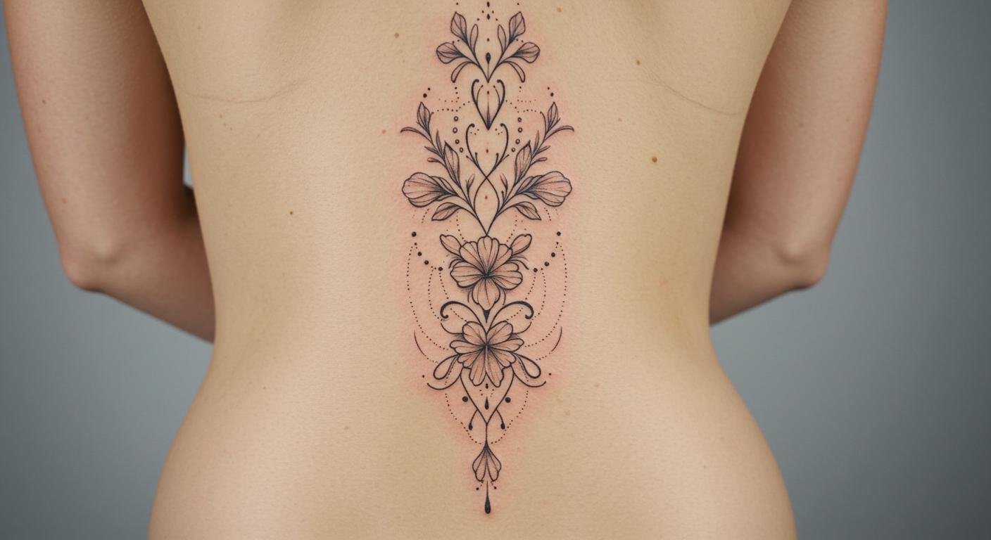 25 Chic & Simple Spine Tattoos That Women With Timeless Style Will Absolutely Adore!