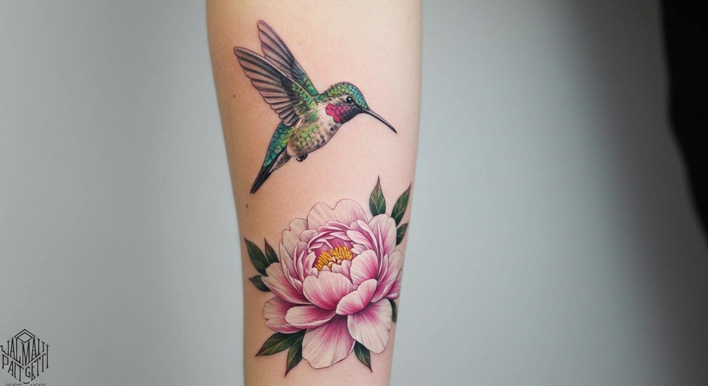 20+ Stunning Hummingbird Flower Tattoos That Will Take Your Breath Away!