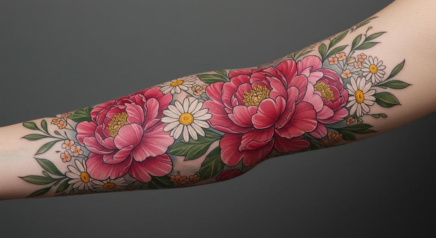 25+ Stunning Flower Sleeve Tattoos That Will Bloom Your Style Instantly!