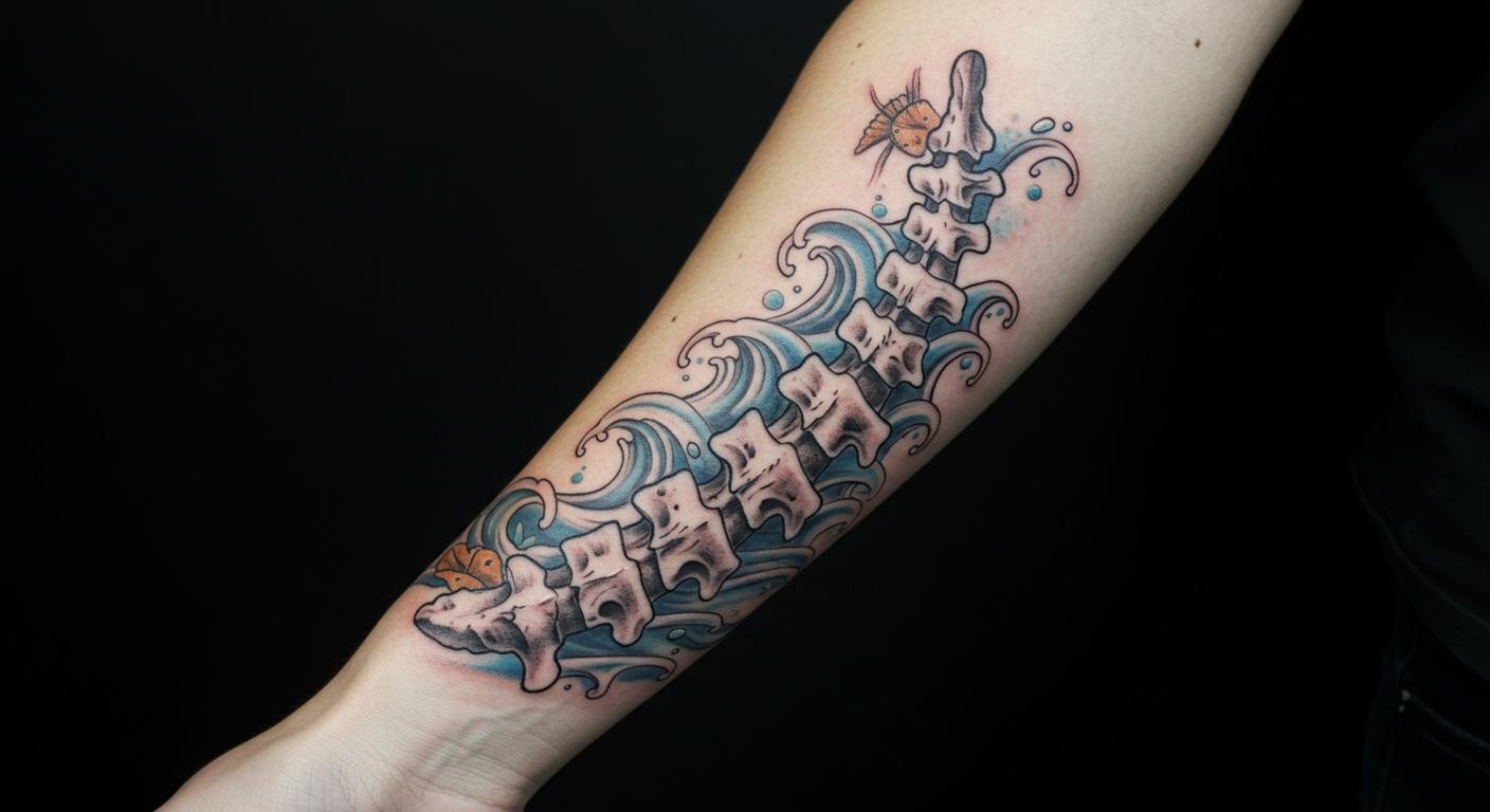 Dive Into Boldness: 25 Stunning Shark Spine Tattoos Every Fearless Woman Needs to See!