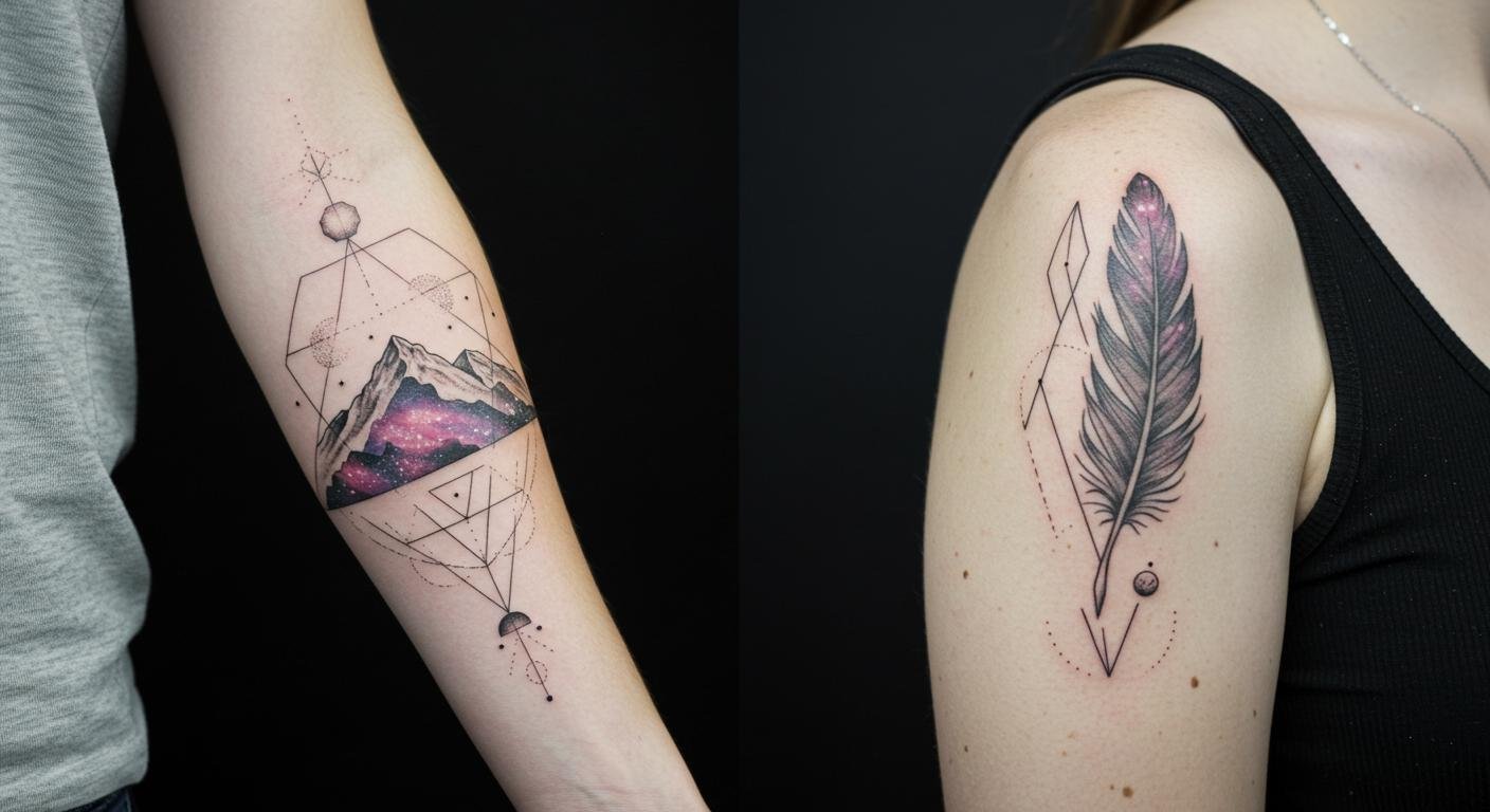 22+ Out-Of-This-World Geometric Universe Tattoos That Will Send Your Style Into Cosmic Overdrive!