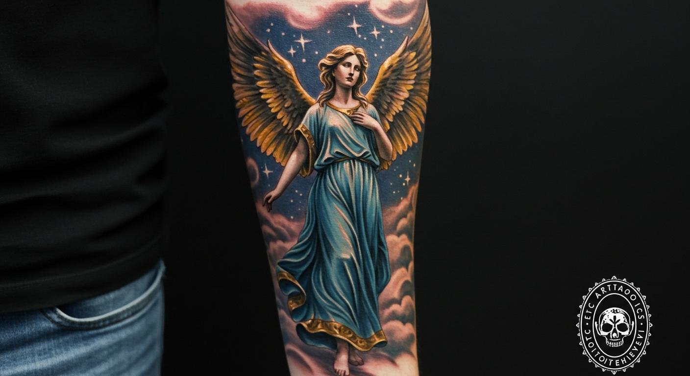 21+ Angel Warrior Tattoos That Speak Epic Tales of Courage and Strength!