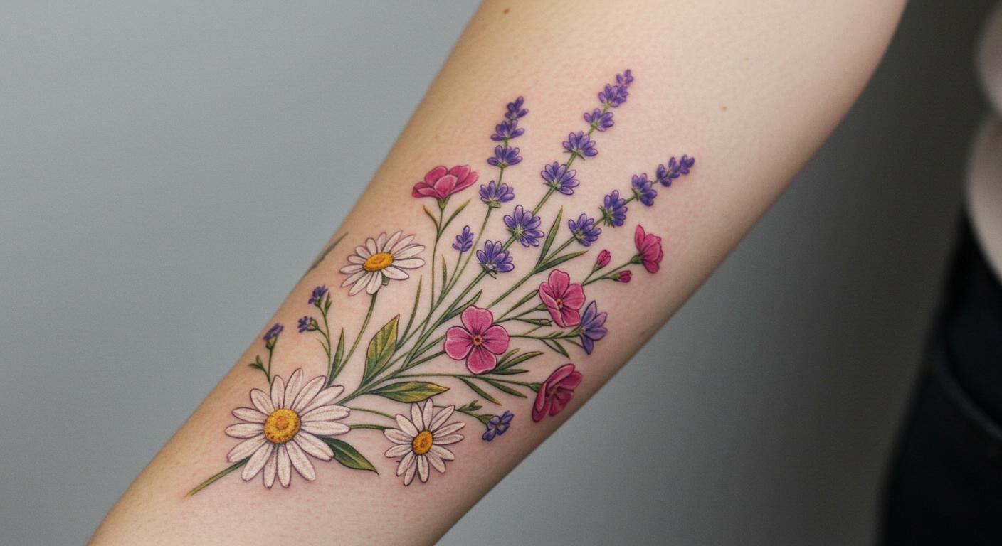43+ Breathtaking Wildflower Tattoos Every Woman Will Adore!