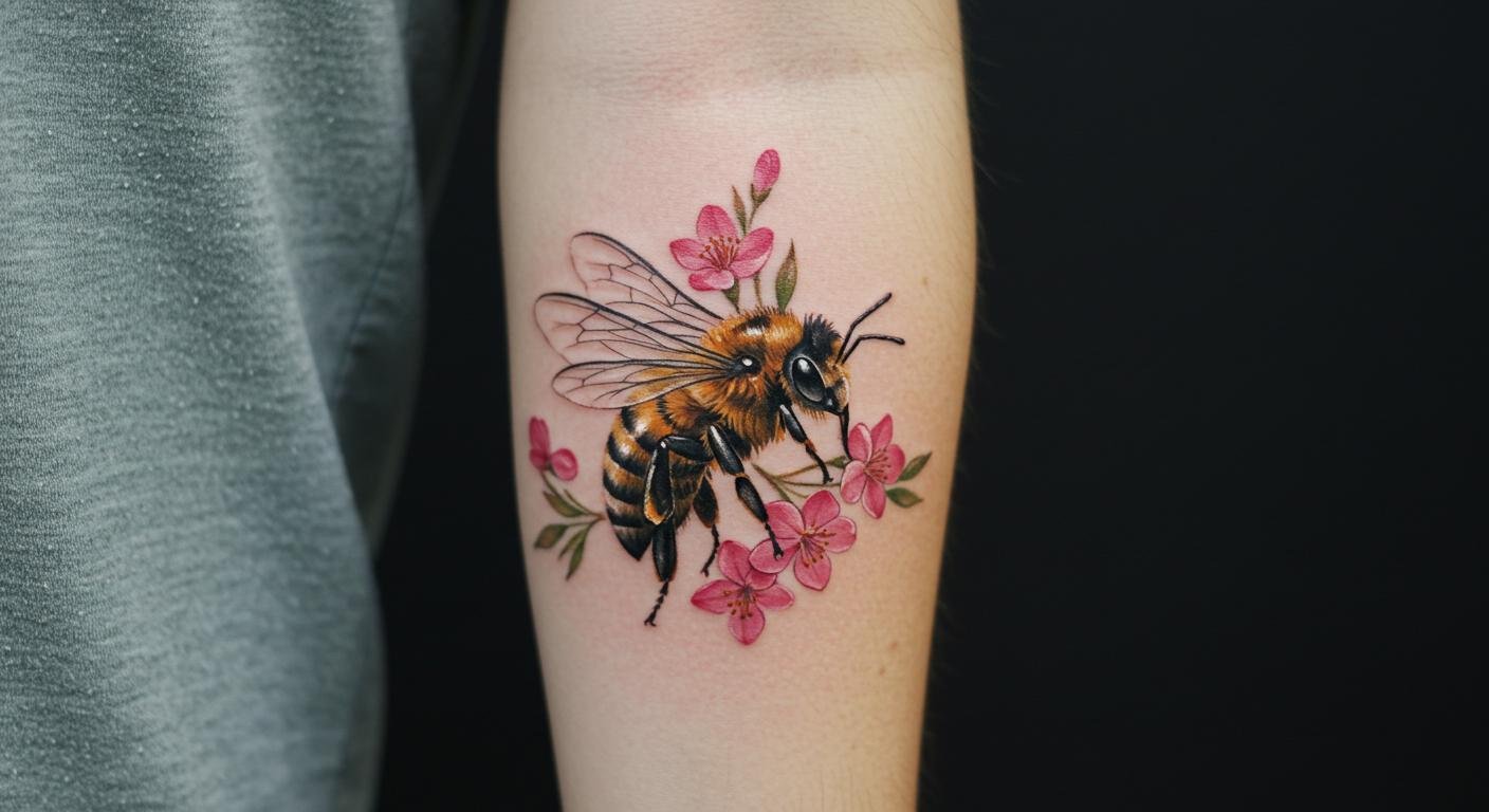 25+ Stunning Realistic Honey Bee Tattoos That Will Buzz Into Your Heart!