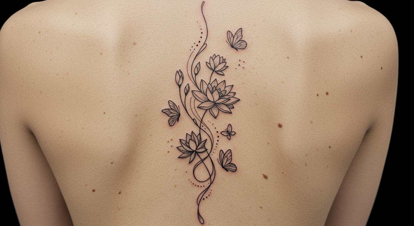 25+ Stunning Fine Line Spine Tattoos That Flow With Grace and Elegance!