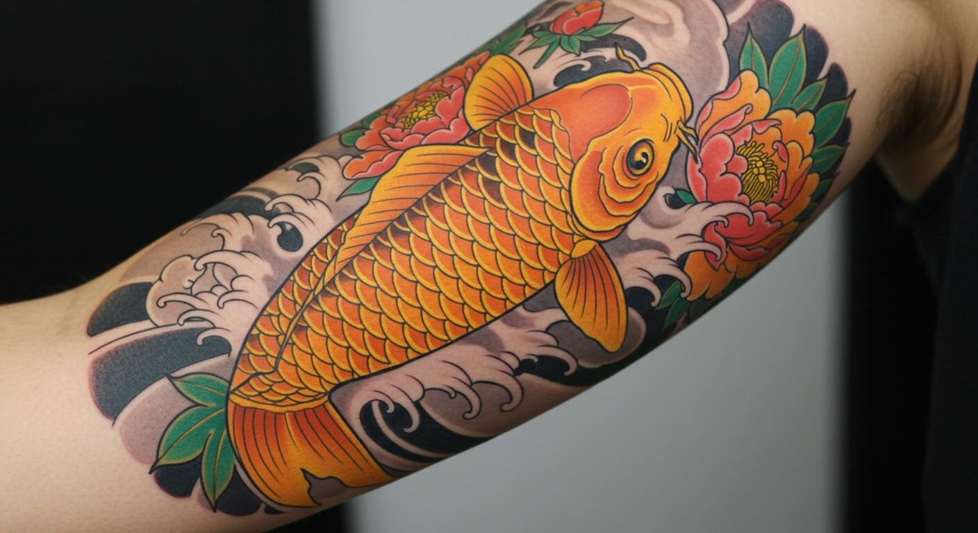 Dive Into 25+ Stunning Colorful Koi Fish Tattoos That Will Take Your Breath Away!