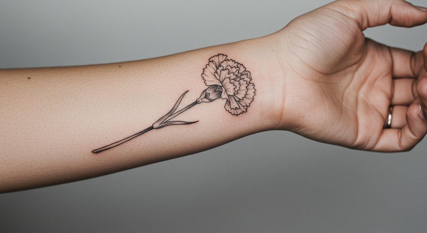 25+ Stunning Fine Line Carnation Tattoos That Will Spark Your Next Ink Inspiration!