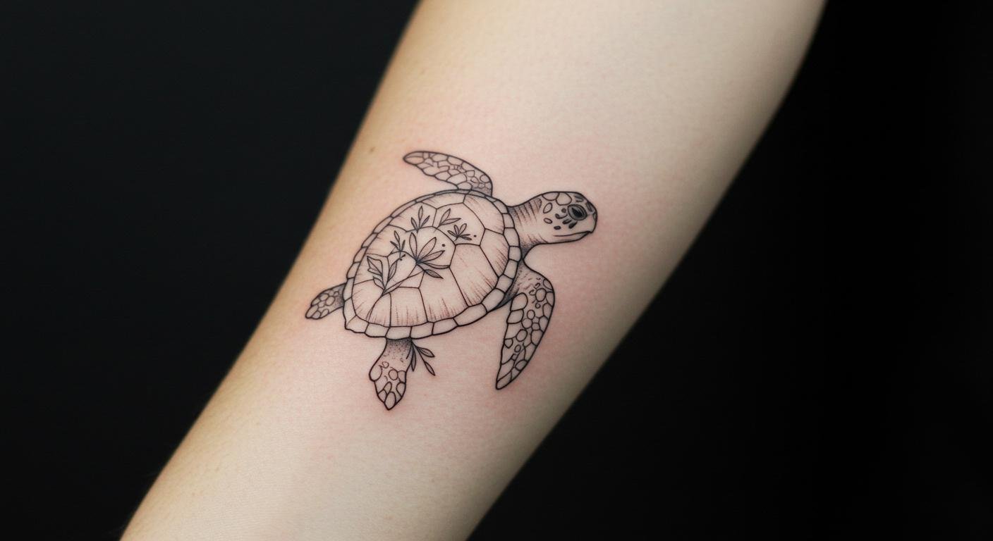 Dive Into Elegance: 21+ Stunning Fine Line Turtle Tattoos That’ll Spark Your Next Ink Adventure!