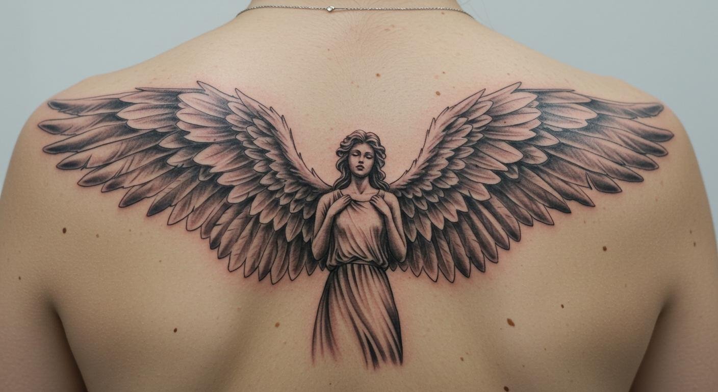 23+ Stunning Guardian Angel Tattoos That Radiate Strength and Divine Guidance!