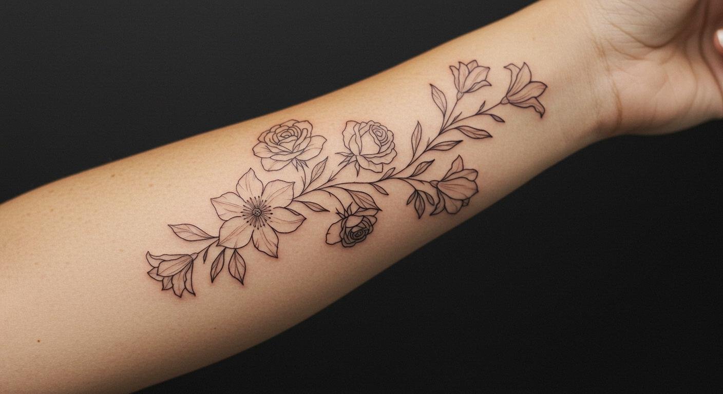 25+ Stunning Fine Line Vine Tattoos That Flow Like Art on Your Skin!