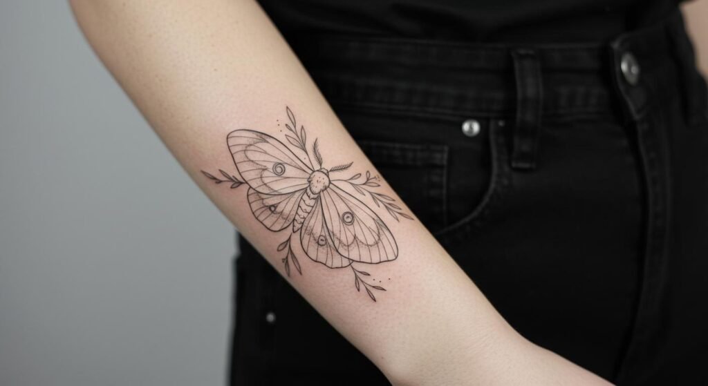 25+ Enchanting Fine Line Moth Tattoos That Whisper Secrets of Hidden Beauty!